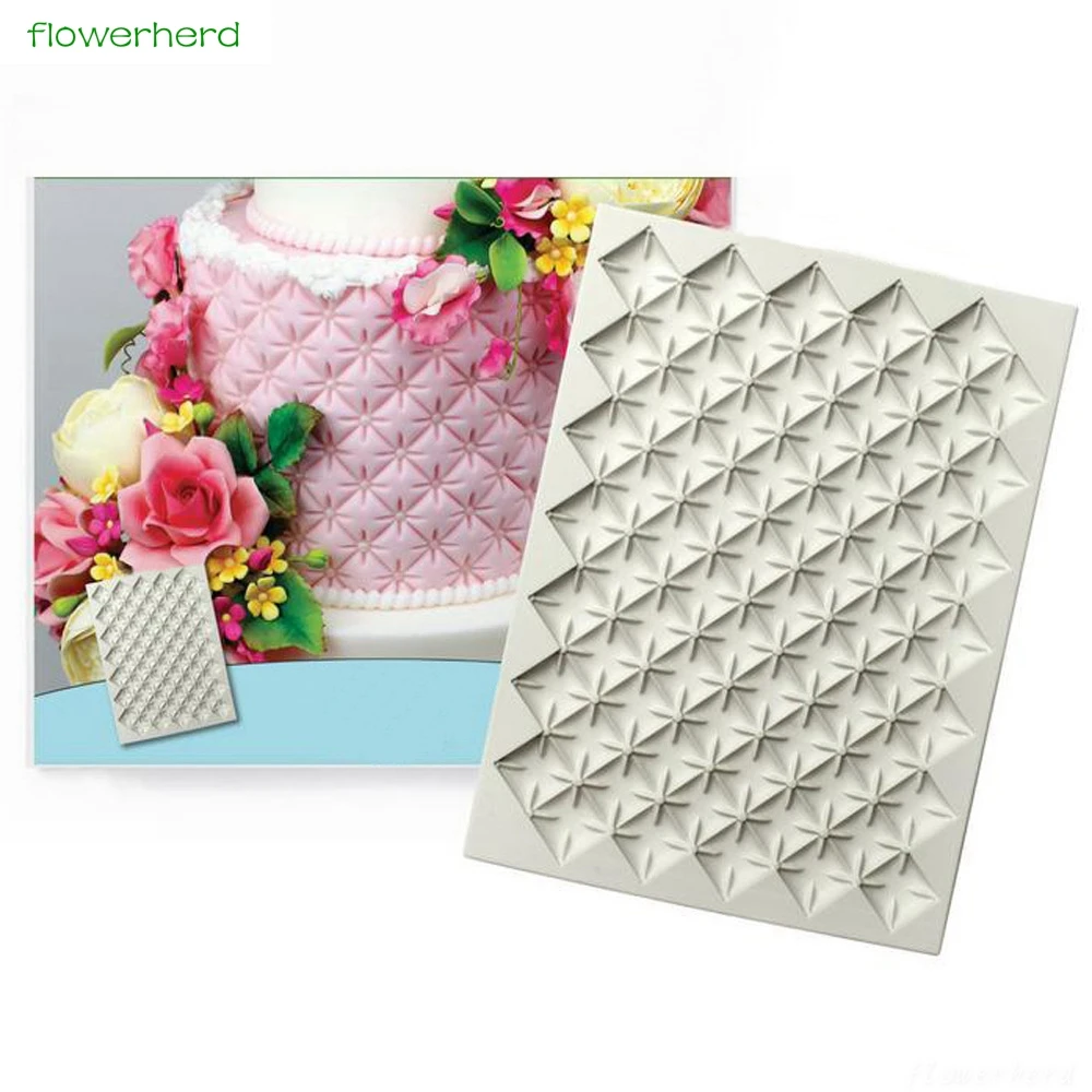 Continuous Quilting Mould Sugarcraft Big Silicone Mold Fondant Mold