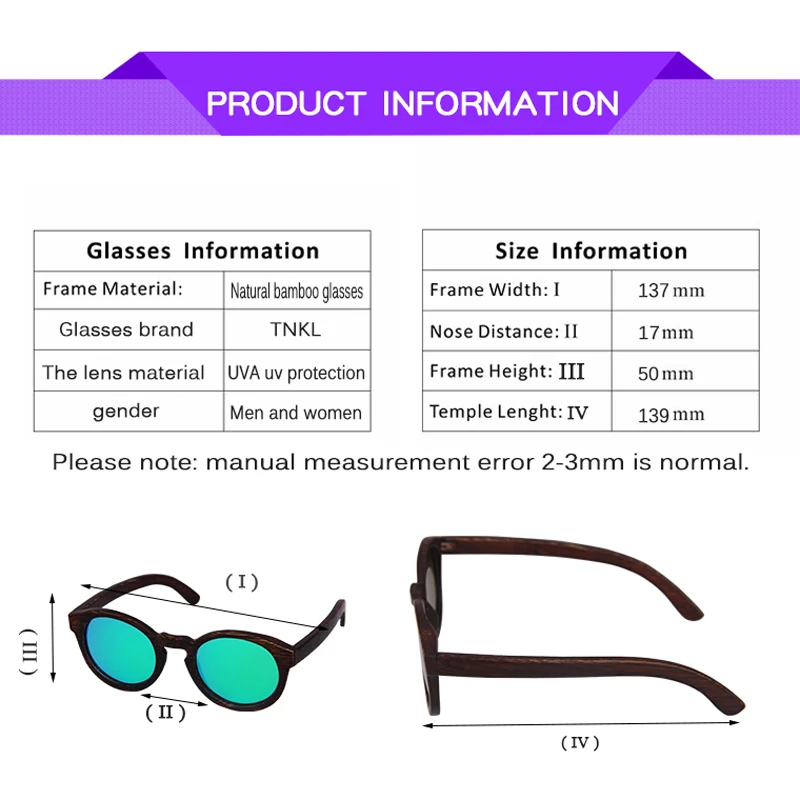 Высококлассные бамбуковые оправы поляризованные солнцезащитные очки унисекс Винтажные Солнцезащитные очки для женщин пляжные анти-УФ очки для вождения