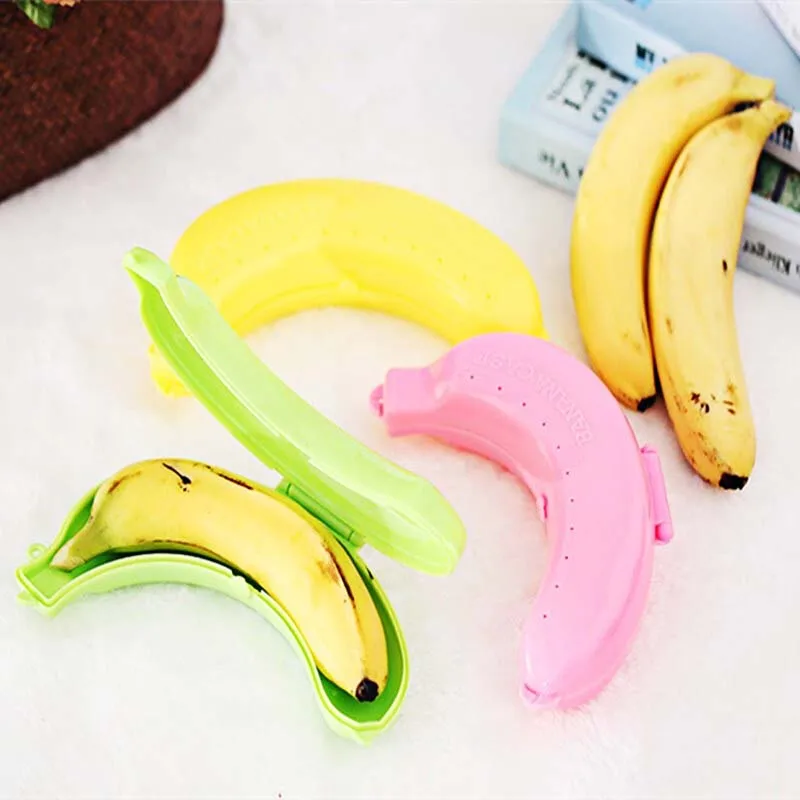 

2019 Newly Online Qualified Cute Fruit Banana Protector Box Holder Case Lunch Container Safe And Pollution-free Storage Box