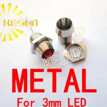 20 шт. х 3 мм металлический светодиодный держатель для 3 мм светодиодный диодов