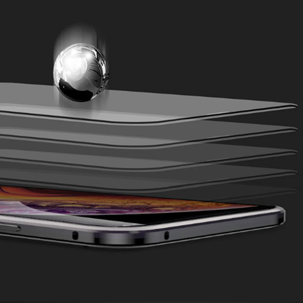 Магнитный чехол из закаленного стекла для iPhone 11 Pro X XS MAX XR 7 8 Plus, магнитный металлический бампер для samsung Galaxy Note 10 Plus
