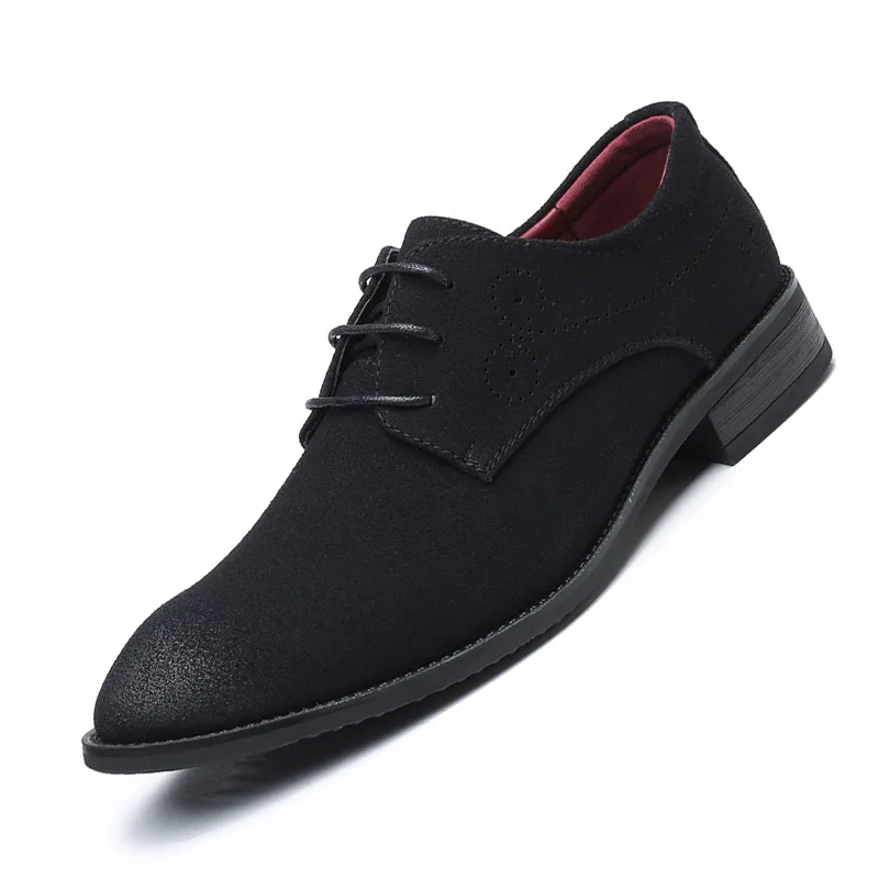 

Oxford Shoes for Men Leather Formal Shoes Luxury Pointed Toe Dress Shoes Men Lace Up Party Office Flats Male Zapato Hombre 38-48