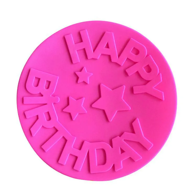 Silicone cake Mold big round shape cake molds Happy birthday letter