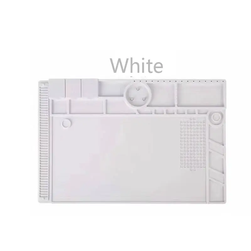 Новейший S-190 48 см* 32 см Большой размер микроскоп база платформа коврик Высокая термостойкая обслуживание припой BGA коврик для ремонта телефона - Цвет: White
