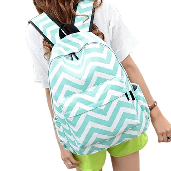 

2018 Preppy Style Women Backpack Bags Double-Shoulder Sweet Stripe Canvas Travel Backpacks Schoolbag Backpacks For Teenage Girls