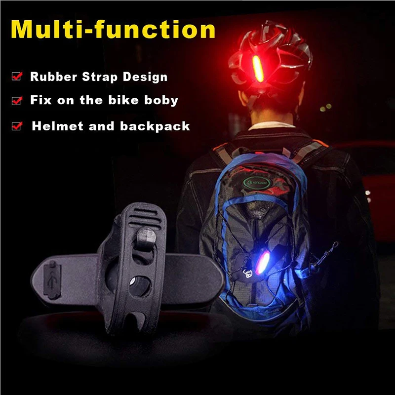 Top Dropshipping USB Rechargeable Bicycle Rear Light Cycling LED Taillight Waterproof MTB Road Bike Tail Light Back Lamp for Bicycle 12