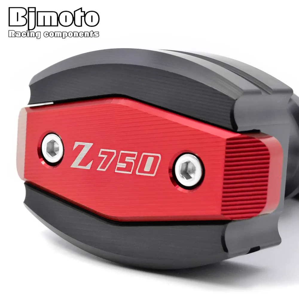 Bjmoto Бесплатная доставка CNC защитная рамка ползунок защита для Kawasaki Z750 2007 2008 2009 2010