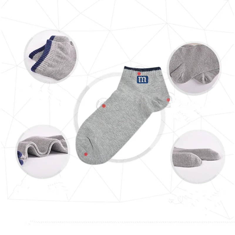 Solid color men socks combed cotton man business sock summer casual breathable boat socks high qualtiy ankle sock
