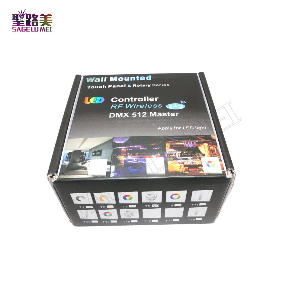 

DC5V-24V RGB+CCT PWM controller RF Remote Knob panel 4A*3CH RGB CCT rotate controller with Wall mounted for PWM dimmer led strip