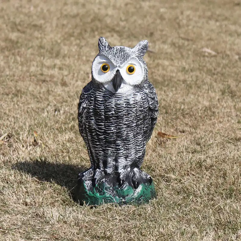 Garden Decor Owl Statue Pe Outdoor Scare Rats Birds Simulated