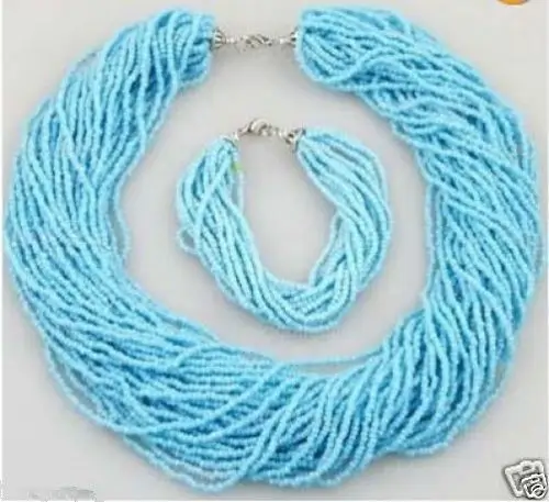 

shippingBeautiful tibet blue beads Necklace bracelet