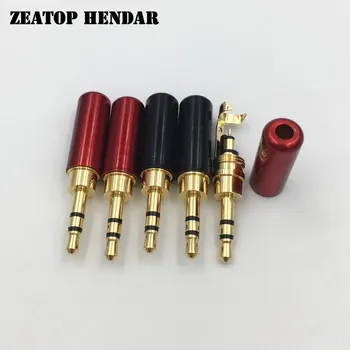 

50Pcs Copper Mini 2.5mm Stereo 3 Pole with Clip Male Plug 2.5 Audio Speaker Jack for Headphone DIY Repair Connector 2.8mm Hole