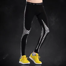 Брюки Сжатия Для мужчин спортивные колготки полиэстер бодибилдинг Фитнес брюки спортивные Леггинсы беговые лосины тренажерный зал бег брюки