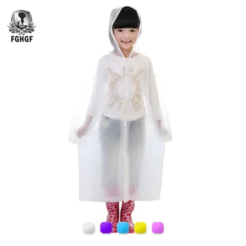 

FGHGF Transparent Kids Raincoat Girl Children Rain Coat Waterproof Boy Capa Wiche Eva Backpack Rain Cover Poncho Rainwear