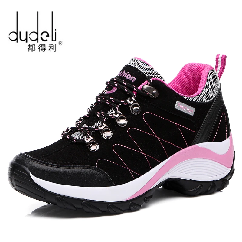 DUDELI/Женская Треккинговая противоскользящая обувь; обувь для альпинизма и шерстяная подкладка; Женские Горные туфли; удобные теплые уличные кроссовки