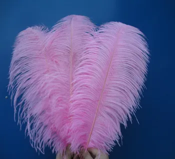 

20 pcs beautiful pink ostrich feathers 16-18 inches 40-45 cm
