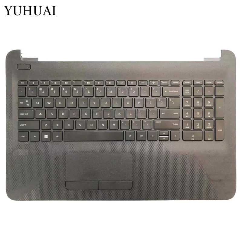 Клавиатура US для ноутбука HP 250 G4 15-AC 15-AC000 15-AF 15-AF000 813974-001 7H17A0 с черной подставкой рук