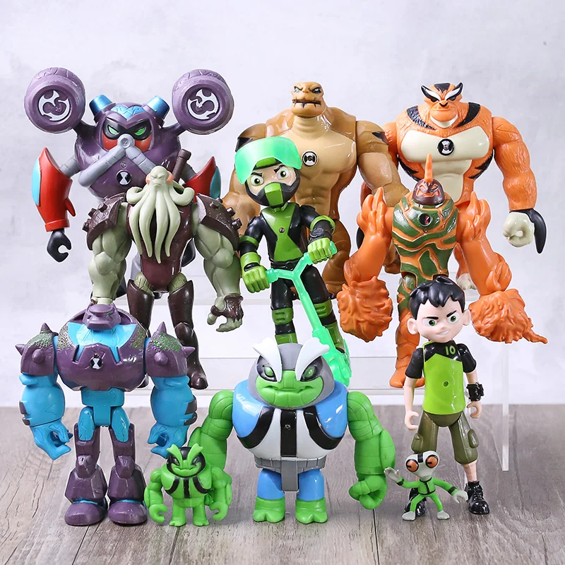 

Ben 10 Toys Ben Tennyson Grey Matter Heatblast Humongousaur Rath Vilgax Mini Action Figures Toy for Kids 11pcs/set
