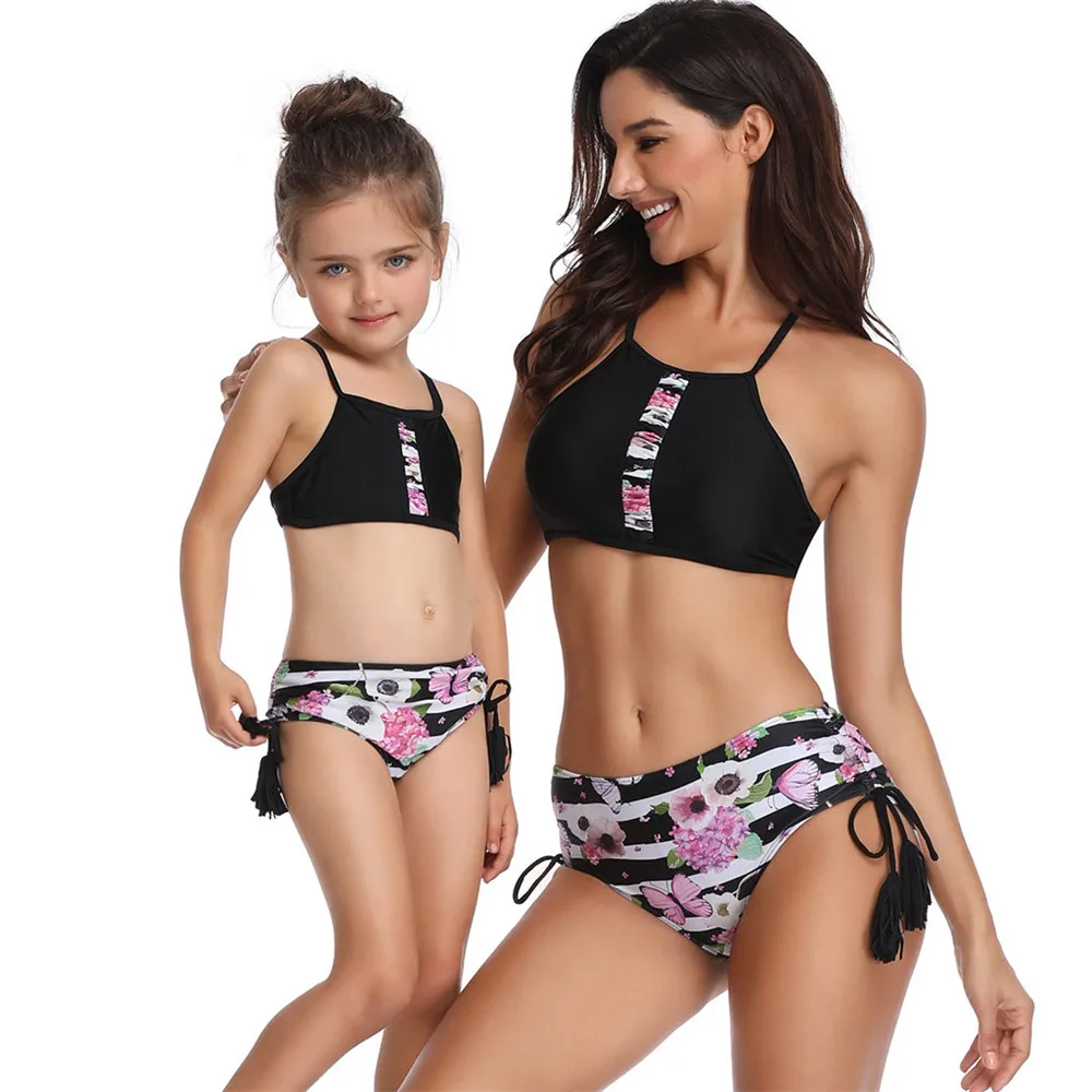 Swimsuit Summer Sexy Two Piece Mother And Daughter Print Swimsuit women Girls Family Matching Outfits tankini swimsuits Swimsuit Summer Sexy Two Piece Mother And Daughter Print Swimsuit women Girls Family Matching Outfits tankini swimsuits