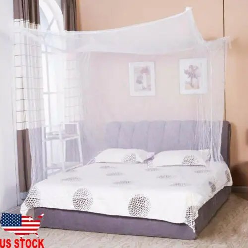 

Faroot Moustiquaire Canopy White Four Corner Post Student Canopy Bed Mosquito Net 1Pcs