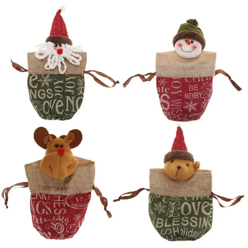 С Рождеством Христовым кукла мешки конфеты Sack Подарки сумка елка висячее декоративное украшение Для праздников, для фестивалей Декор