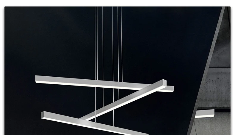 Luzes de Alumínio em Linha Sala de Jantar Moderno Faça Você Mesmo Reta Led Lustre Luminaria Sala Pingente Luzes Luminárias 3 17 Moderno diy 3 luzes de alumínio em