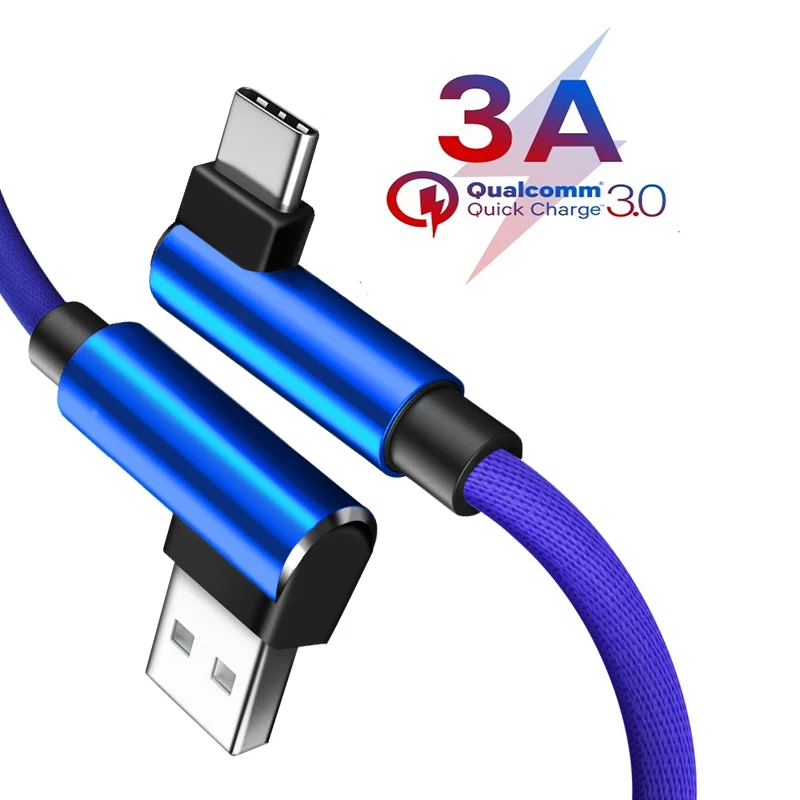 Кабель USB Type C для Samsung S9 S8 Быстрая зарядка мобильного телефона зарядный провод