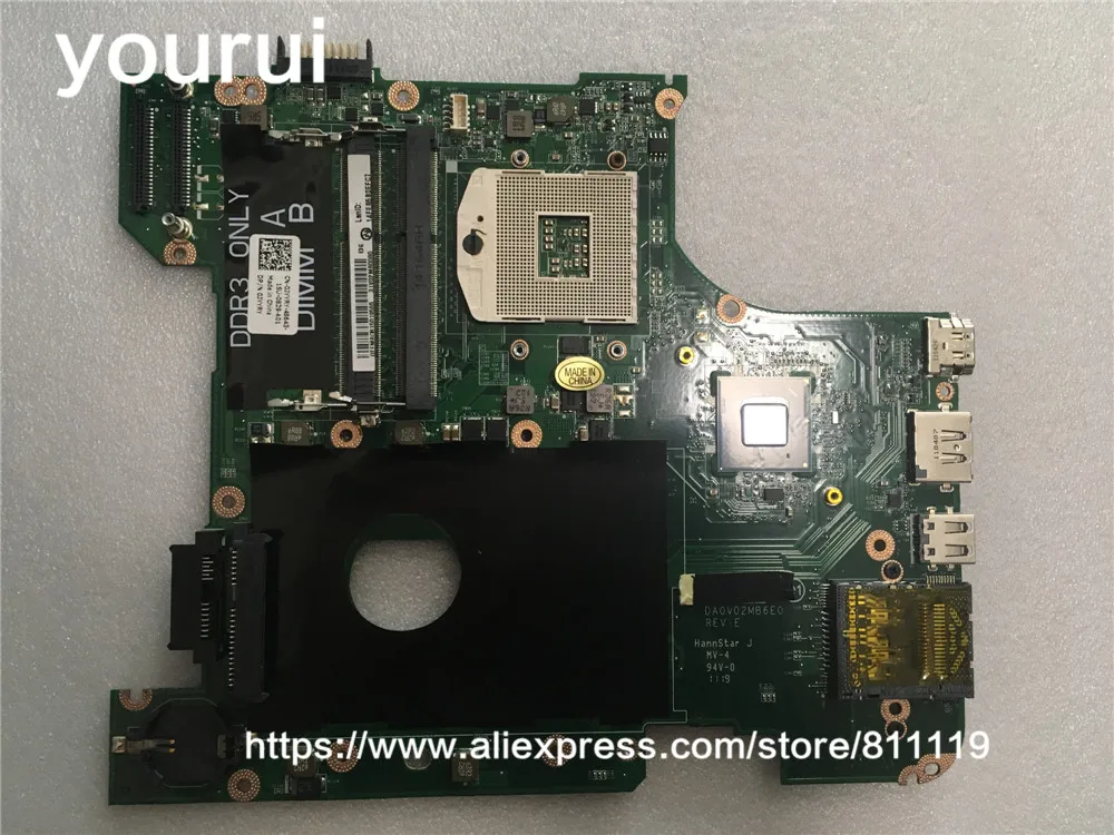 0JYYRY DA0V02MB6E0 материнская плата для ноутбука Dell Vostro 3450 HM67 DDR3 GMA HD3000 тестирование |
