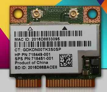 

SSEA New WIFI Bluetooth4.0 Wireless Card for HP Broadcom BCM943228HMB Half MINI PCI-E 2.4G/5Ghz 802.11b/g/n SPS 718451-001