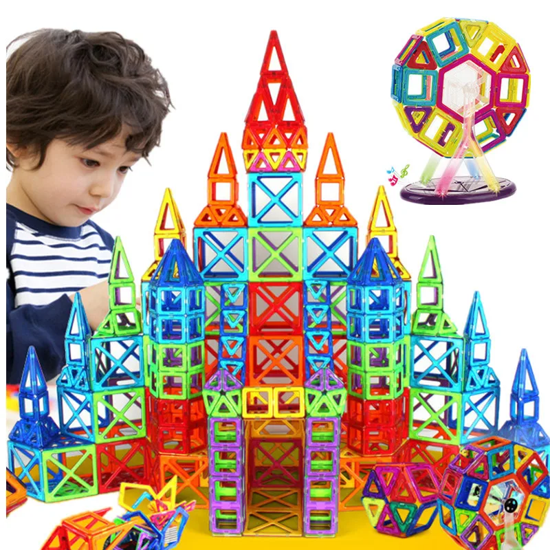 

Diy Magnetic Building Blocks Mini size sets Accessory Magnet Designer Construction stickers Model Toys For Kids Christmas Gifts