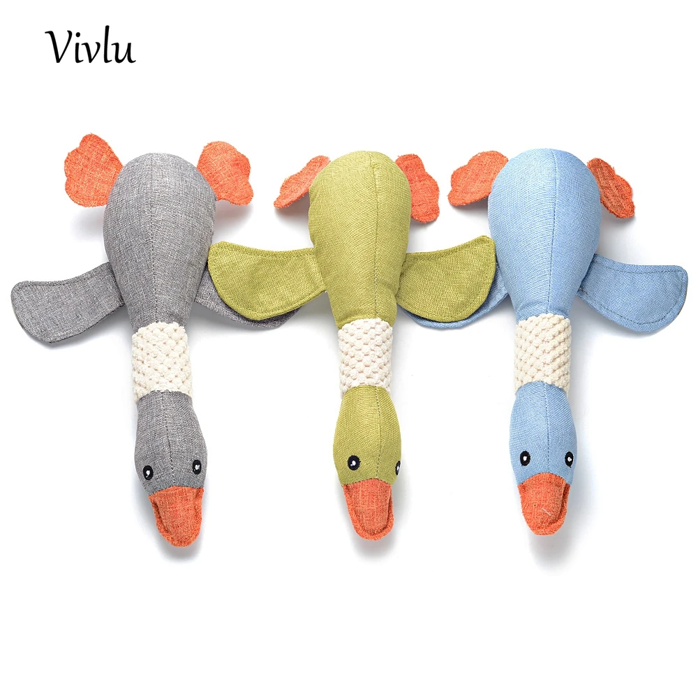 1PC Hot New Funny Wild Geese Dog Squeak Toys Duck Cat Plaything Sound