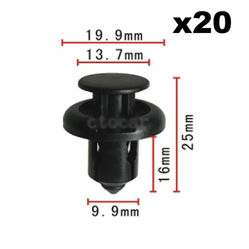 20 шт. OEM для Honda Acura крепежные заклепки с нажимными фиксаторами 91503-SZ3-003 91503-SZ5-003