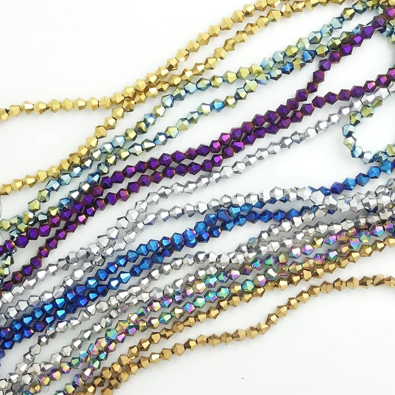Wholesale Bicone Faceted 5301# Crystal Glass Loose Spacer Beads new 3mm//4mm//6mm