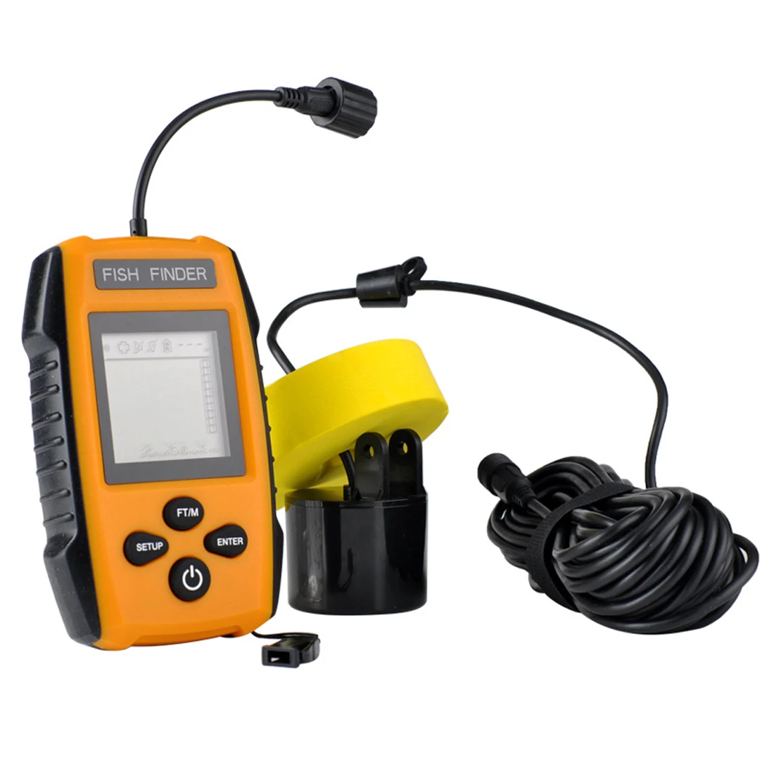 حار المهنية إنذار 100 متر المحمولة سونار lcd السمكية الصيد إغراء الصيد السونار fishfinder سونار للصيد