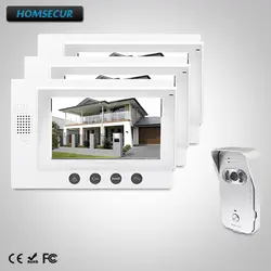 HOMSECUR 7 "Свободные Руки Видео и Аудио Смарт Дверной Звонок + Серебрянная Камера для квартиры: TC021-S + TM701-W