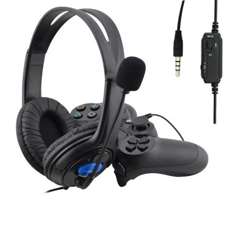 Gamer Headset Headphones for PC Computer 3 5mm Jack Handsfree Headset with Mic Microphone Wired for PS4 Sony PlayStation 4 PS4