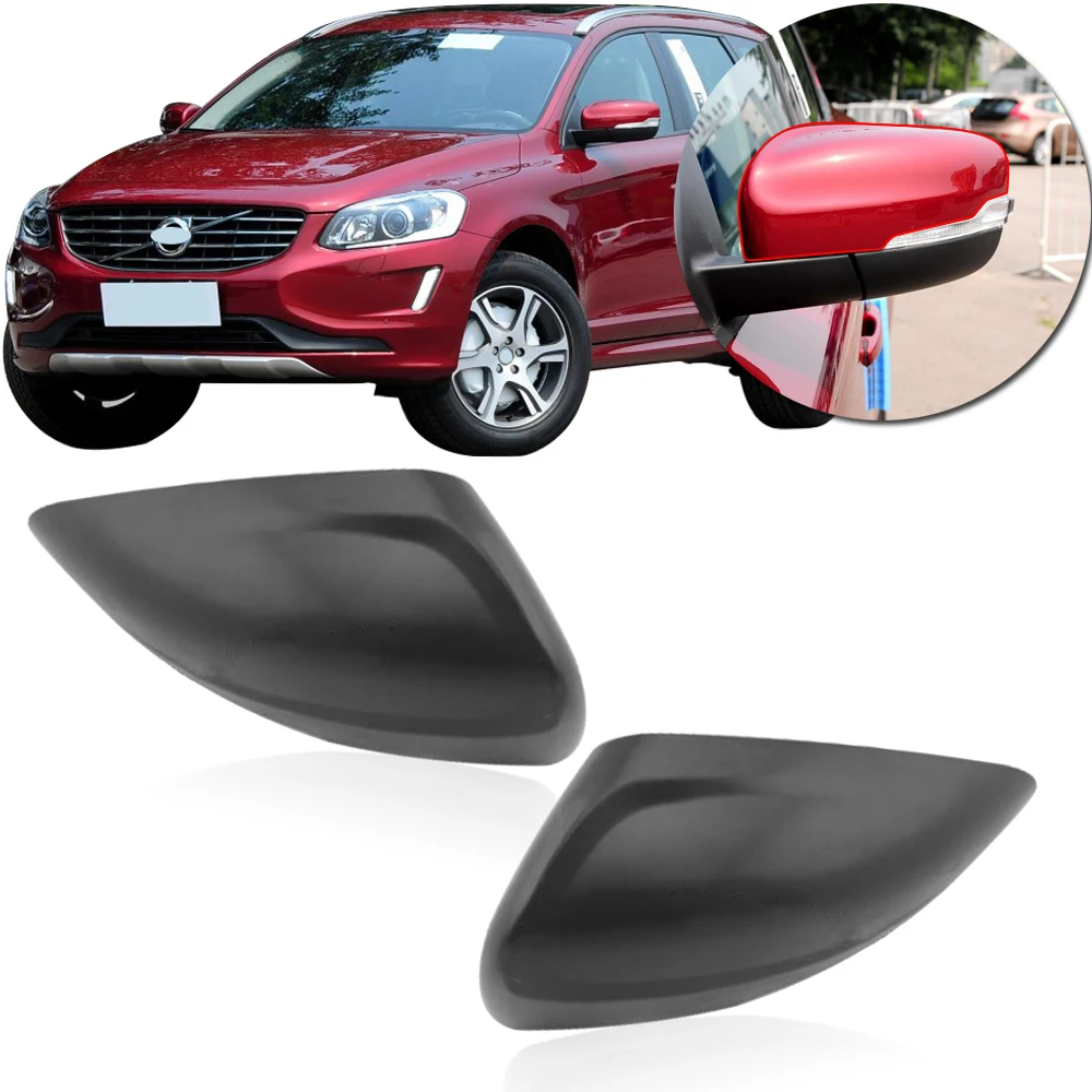 

CAPQX For Volvo XC60 2014 2015 2016 2017 Side rear view rearview mirror cover housing Cap Hood Shell House base color not paint