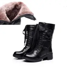 Г. Новые женские ботинки из натуральной кожи женские зимние ботинки из мягкой воловьей кожи на плоской подошве со шнуровкой шерстяная теплая зимняя женская хлопковая обувь