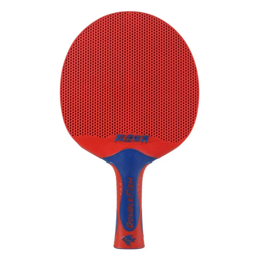 1 шт., ракетка для пинг-понга с длинной ручкой и двойной спинкой, ракетка для настольного тенниса, весло из пластиковой резины, весло для настольного тенниса - Цвет: red and yellow