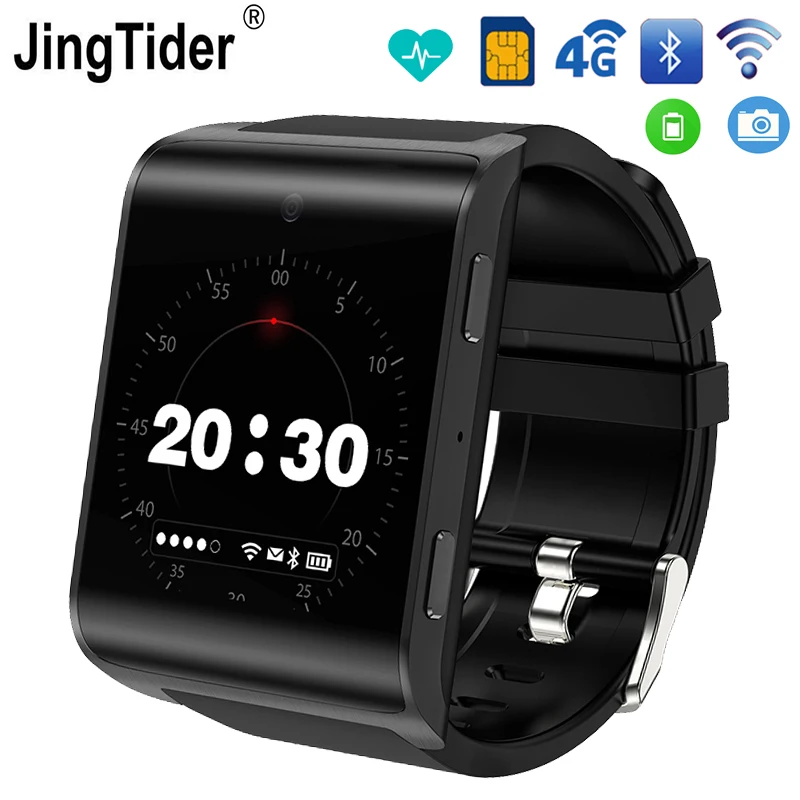 

JT2018 4G Smart Watch Android 6.0 MTK6737 Quad Core 1GB/16GB Bluetooth Smartwatch 900 mAh 1.54" Heart Rate GPS Wifi Camera Sim
