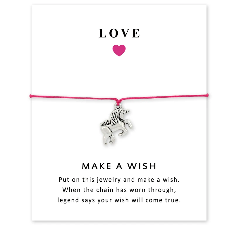 Unicornio Caballo Pulsera Animal Corazón Infinito Amor 18 * Unicornio Caballo Pulsera Animal Corazón Infinito Amor 18 *