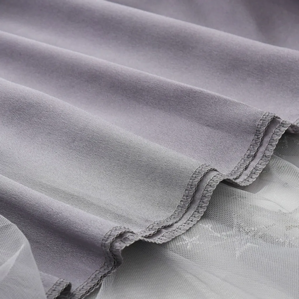 KLV/ лето новая тенденция женская один размер юбка трехмерная вышивка листьев сетка пряжи юбка D4