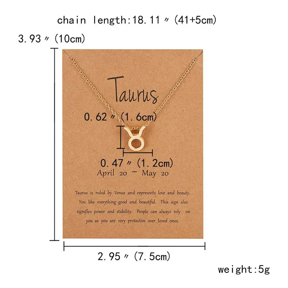Rinhoo стиль 12 Созвездие подвеска ожерелье с картой Знак зодиака золотое ожерелье для женщин и мужчин подарки на день рождения ювелирные изделия - Окраска металла: 4