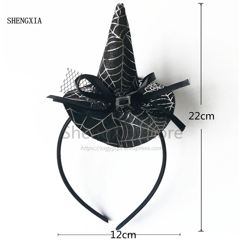 Хеллоуин паутина ведьма шляпа карнавальный костюм зомби повязки на голову с черепом праздник вечерние выступления реквизит тиара аксессуары для волос