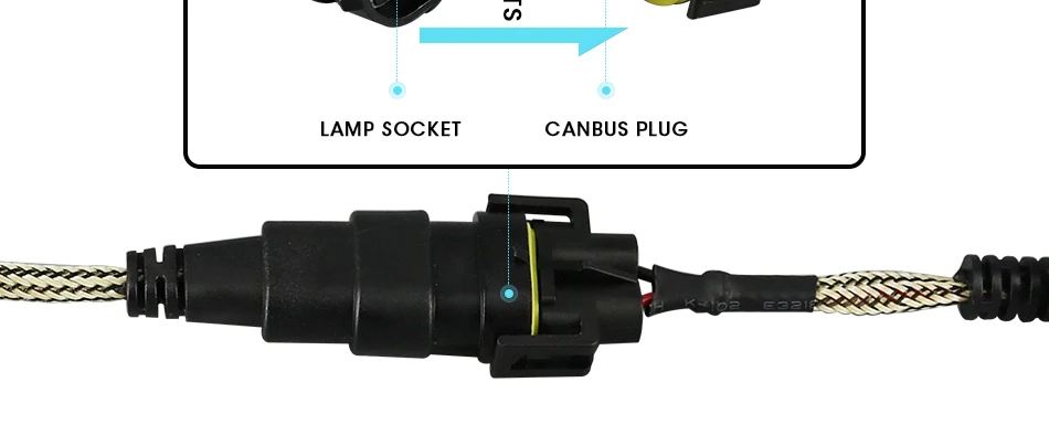 16 2Pcs H11 Car Led Headlight Fog Lamps Error Free Warning Canceller Capacitor Load Resistor Canbus Decoders Wire Harness Adapter