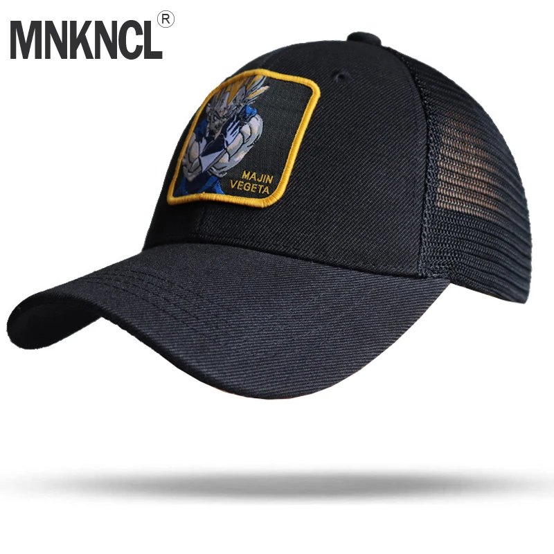 

MNKNCL Summer High Quality Dragon Ball Baseball Cap Cartoon Mesh Leisure Cap Men Women Hip Hop Anime Hat Dad Hat