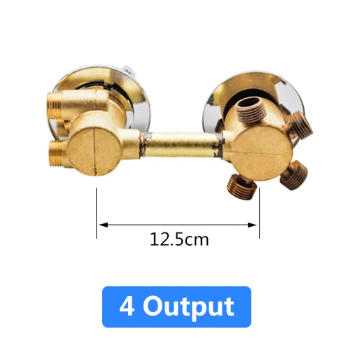 2/3/4 Выход 12,5 см с винтовой резьбой латунь смесительный клапан кран Термостатический смеситель для душа переключатель холодной и горячей воды смеситель для душа - Цвет: 4output12.5cm