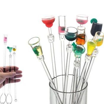

10pcs 23cm Cute Cocktail Drink Mixer Bar Stirring Mixing Sticks with Colorful Miniature Accessory