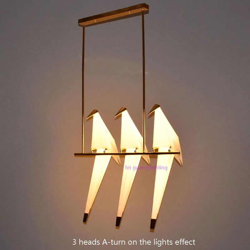Подвесной светильник в скандинавском стиле, подвесной светильник в виде тысячи бумажных журавлей, Креативный светодиодный светильник для гостиной, ресторана, декоративный светильник s