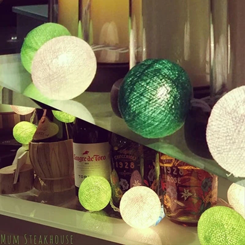 Yimia Guirlande Lumineuse Boule De Coton Verte Avec Chaine Pieces Feerique Lumieres De Noel Pour L Exterieur Veilleuse Pour Bebe Pour Enfants Aliexpress